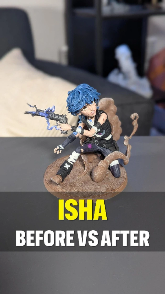 Isha - Figurine Arcane peinte à la main impression 3D